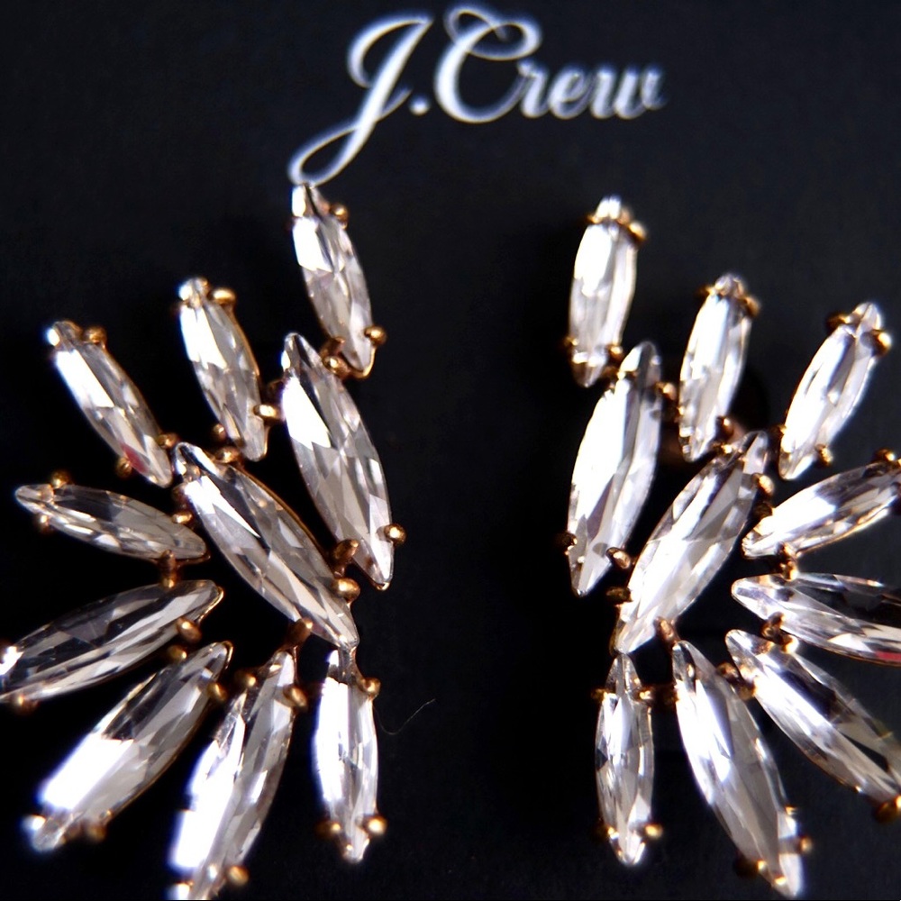 J.CREW Crystal Cluster stud earrings, Rare